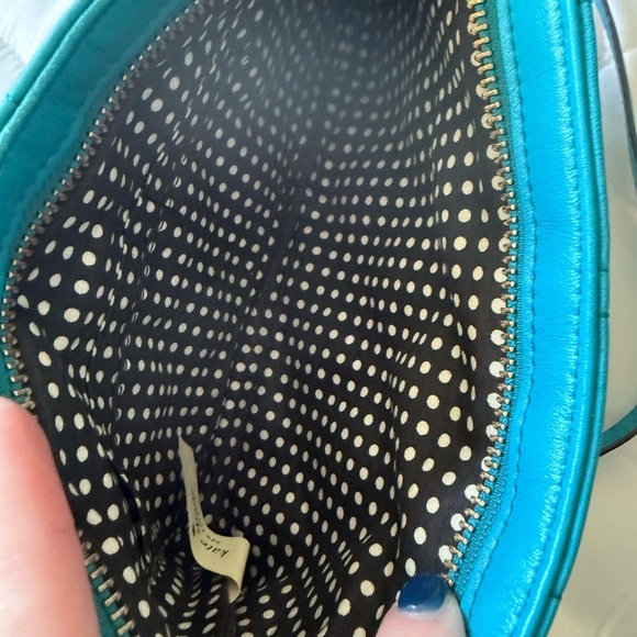 Kate Spade Blue Quilted Clutch with Gold Accents - Picture 4 of 4